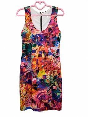 Naven Revolve Abstract Floral Print Scuba Bodycon Mini Dress Size 4